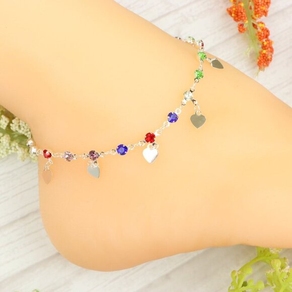 "Handmade Anklet – Elegant & Delicate Jewelry for Women | UNVRC1187 - Picture 7 of 10